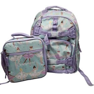POTTERY BARN KIDS BALLERINA DANCER LARGE BACKPACK LUNCHBOX GIRLS SCHOOL READ